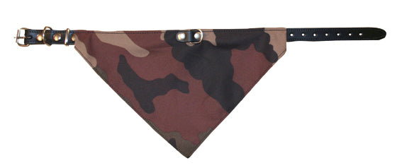 TRIXIE - halsband läder med scarf camo 25/65 - halsband