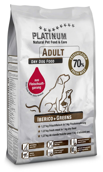 Platinum - adult iberico+greens hundfoder 5kg