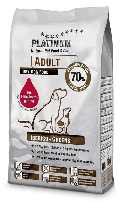 Platinum - adult iberico+greens hundfoder 5kg