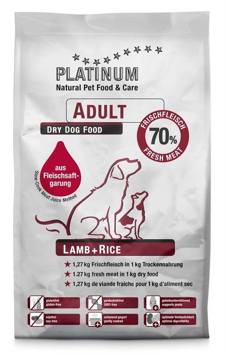 Platinum - adult lamb + rice hundfoder 1,5kg