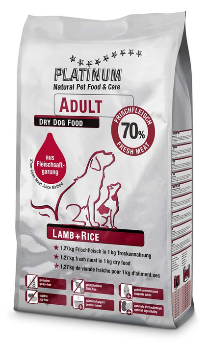 Platinum - adult lamb + rice hundfoder 1,5kg