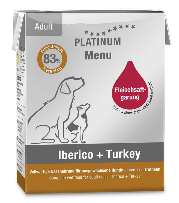 Platinum - menu iberico + turkey hundfoder 375g