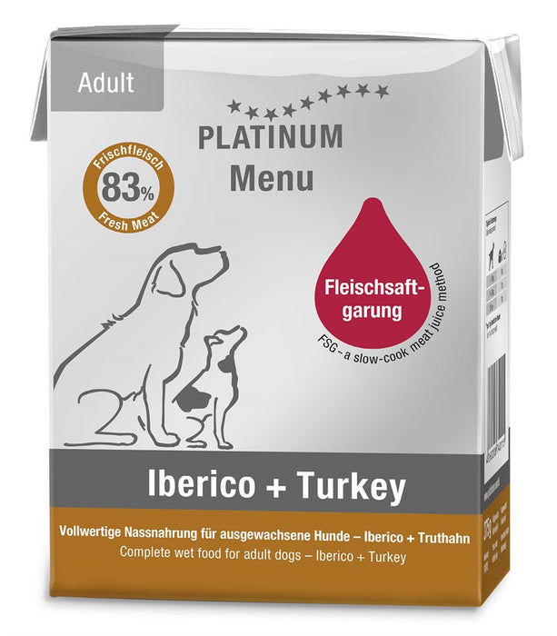 Platinum - menu iberico + turkey hundfoder 375g