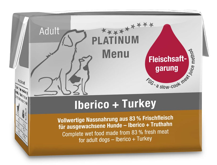 Platinum - menu iberico+turkey hundfoder 90g