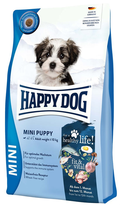 HappyDog - f&v mini puppy helfoder 4kg - hundmat