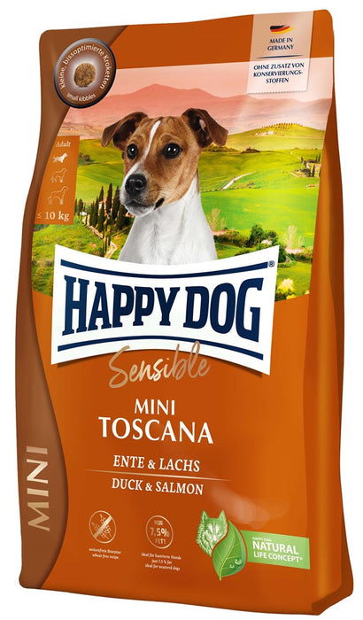 HappyDog - sens. mini toscana helfoder 4kg - hundfoder