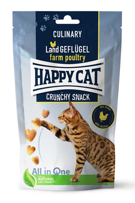 HappyCat - crunchy snack fågel/morötter 70g