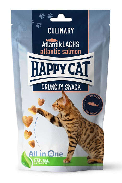 HappyCat - crunchy snack lax/ärtor 70g