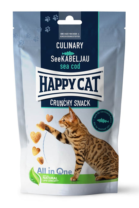 HappyCat - crunchy snack torsk/ärta 70g