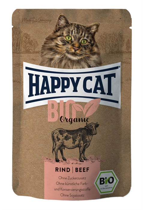 HappyCat - bio organic våt nötkött 85g