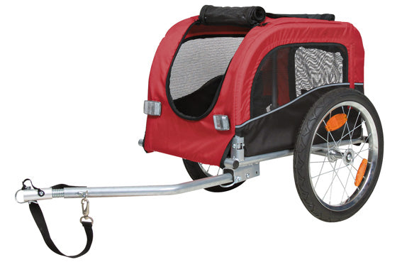 TRIXIE - cykelvagn hund röd/svart s 53x60x60/117cm