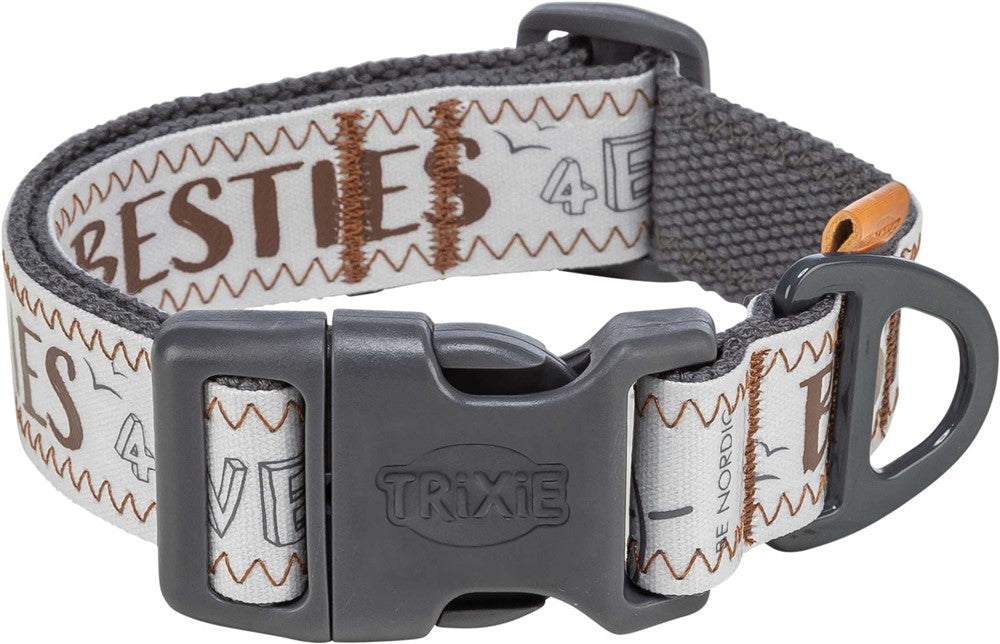 TRIXIE - be nordic halsband x-bred grå xs-s 25-36cm 25mm - halsband