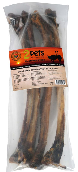 2pets - strutsben vinge 35 cm 4-pack