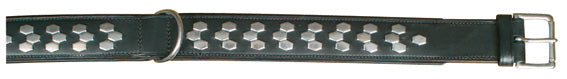 TRIXIE - läderhalsband svart 38-45 cm 40mm - halsband