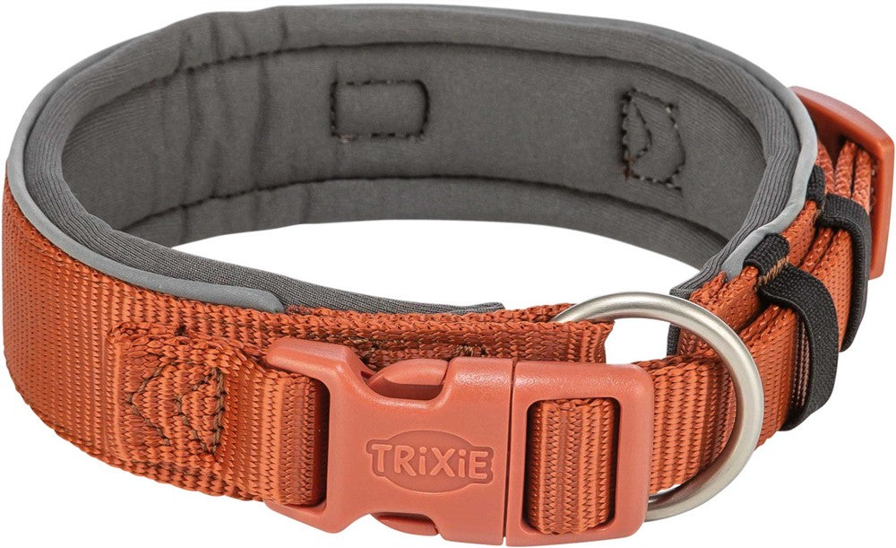 TRIXIE - premium halsband x-bred xs-s 27-35 cm/25 mm rost/grafit