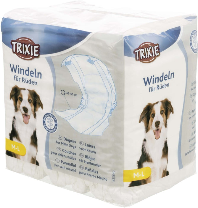 TRIXIE - blöjor hanhundar m-l 46-60cm 12-pack