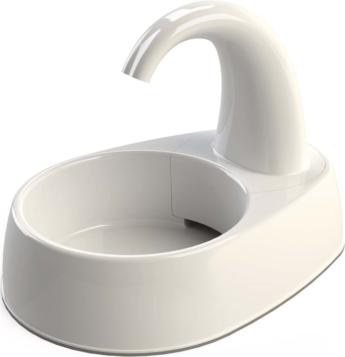 TRIXIE - vattenfontän curved, plast, 2.5 l/25 × 24.5 × 35 cm, vit