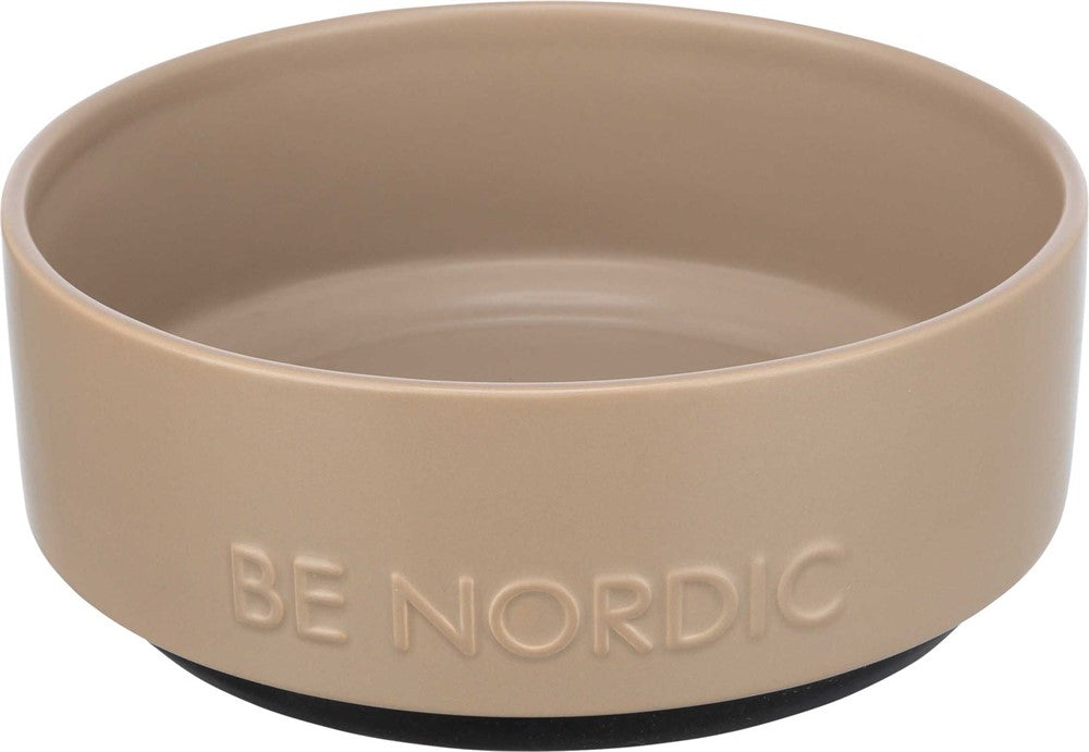 TRIXIE - be nordic skål keramik gummi taupe 1.2l ø18cm