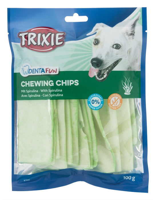 TRIXIE - denta fun tuggchips med spirulina alger, 100 g