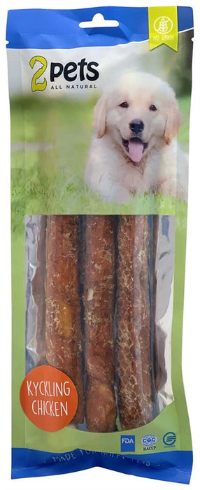 2pets - tuggrulle kycklingfilé 3-pack 28cm 250g