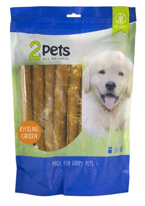 2pets - tuggrulle m kycklingfilé 28cm 12-pack xl, 1000g