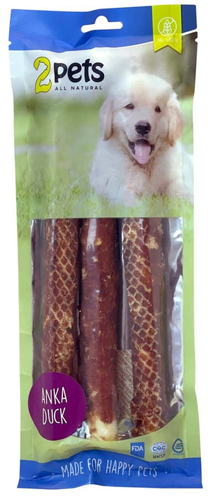 2pets - tuggrulle ankfilé 3-pack 28cm 250g - tuggben