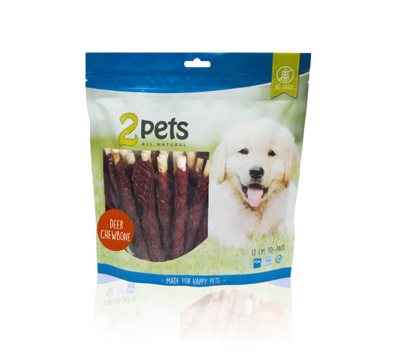 2pets - tuggpinne m hjort 12cm 30-pack, 400g