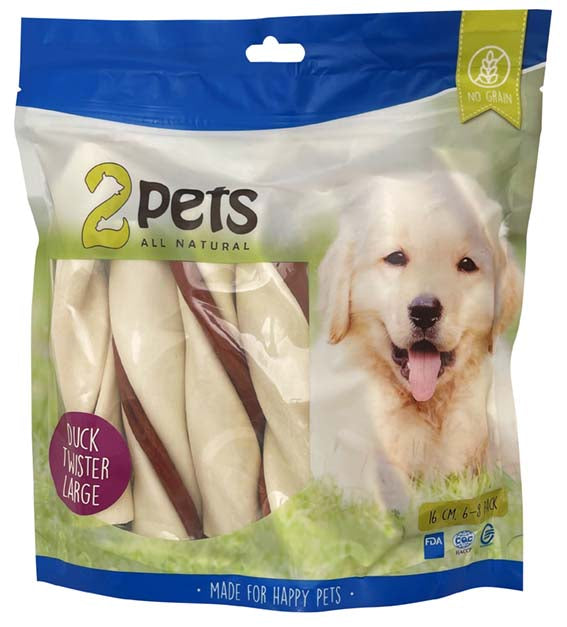 2pets - tuggtwister med ankfilé tugg 500g