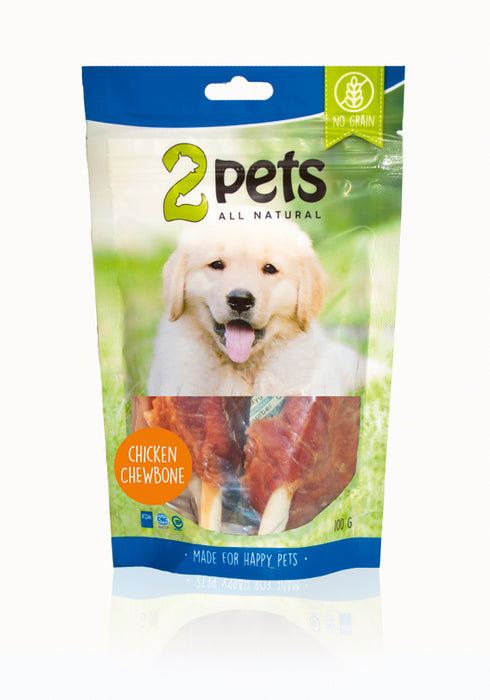 2pets - dogsnack chewbone kyckling 100g - hundgodis