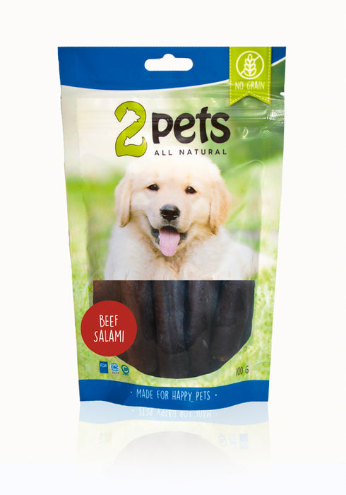 2pets - dogsalami beef godis 100g - hundgodis