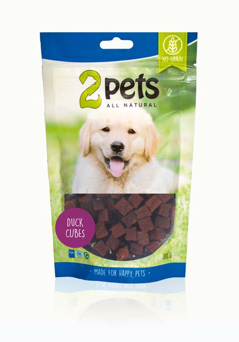 2pets - dogsnack duck cubes 100g