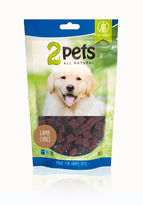 2pets - dogsnack lamm kubbar 100g