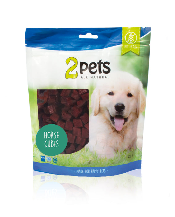 2pets - dogsnack horse cubes godis 400g