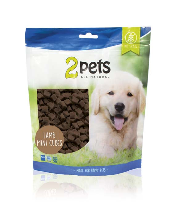 2pets - dogsnack lamm minicubes 400g