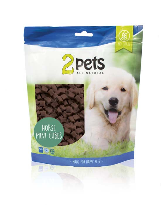 2pets - dogsnack horse minicubes, 400 g