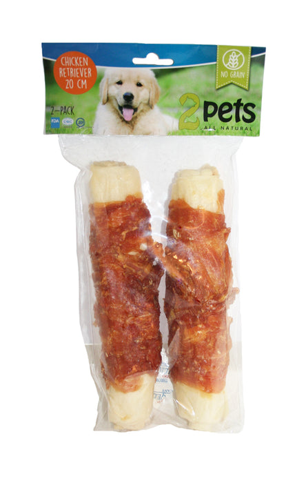 2pets - retrievertugg kycklingfilé 20cm 2-pack ca260-280g