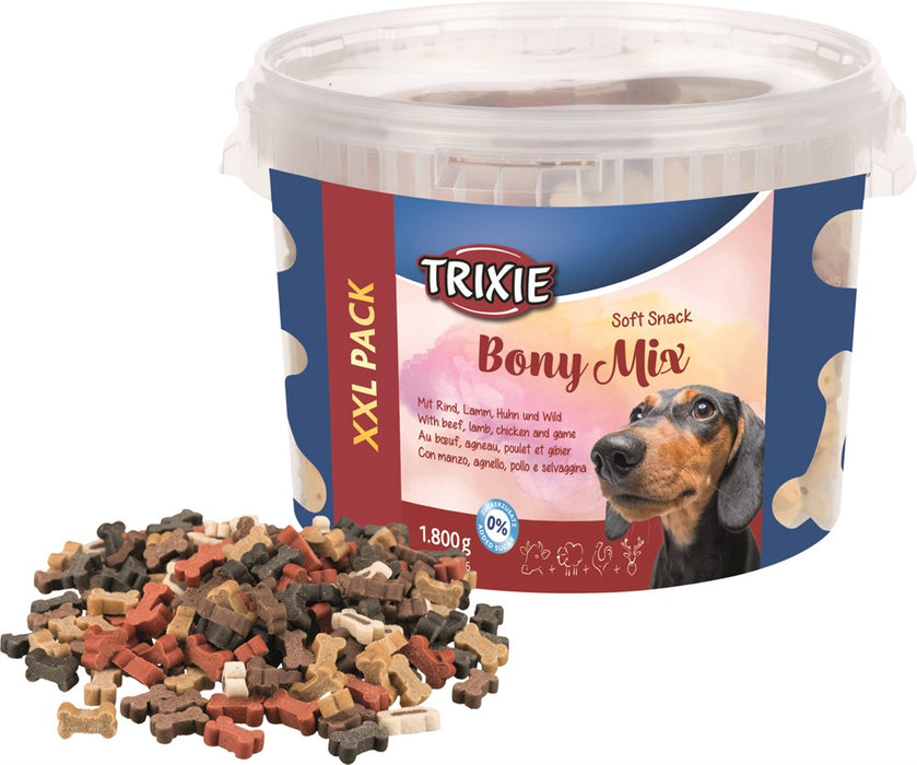 TRIXIE - soft snack bony mix, 1,8 kg plasthink