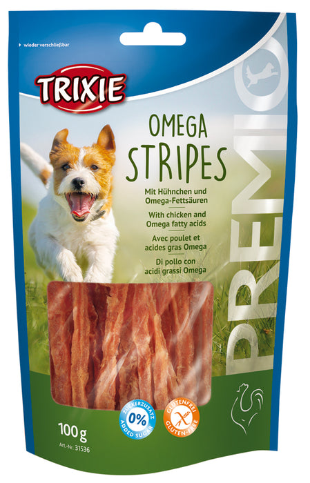 TRIXIE - premio omega stripes chicken, 100 g