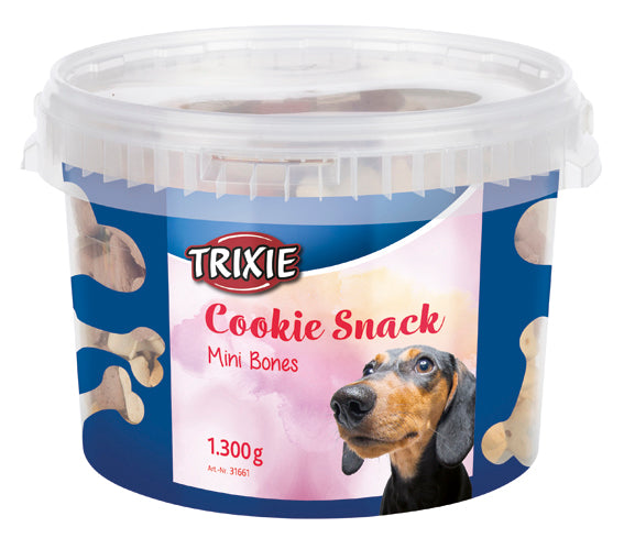 TRIXIE - hundkex, cookie snack mini bones, 1,3 kg plasthink