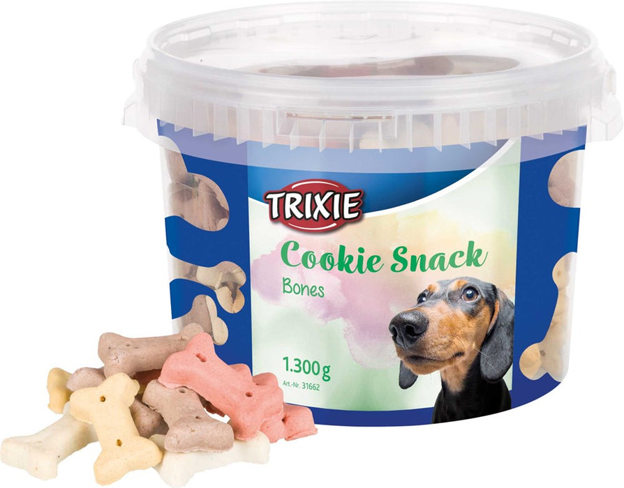 TRIXIE - hundkex, cookie snack bones, 1,3 kg plasthink