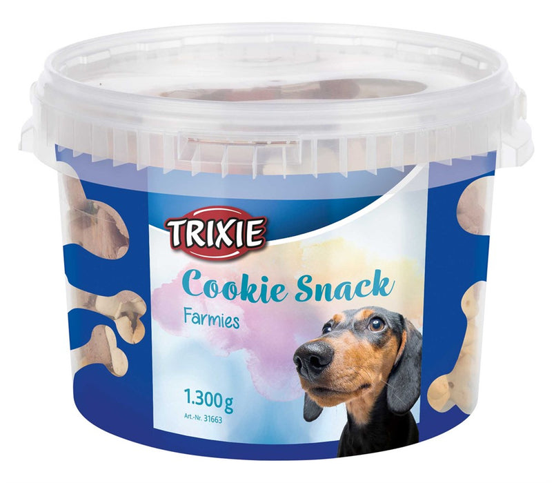 TRIXIE - hundkex, cookie snack farmies, 1,3 kg plasthink