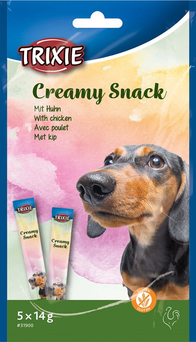 TRIXIE - creamy snacks hund kyckling, 5 × 14 g