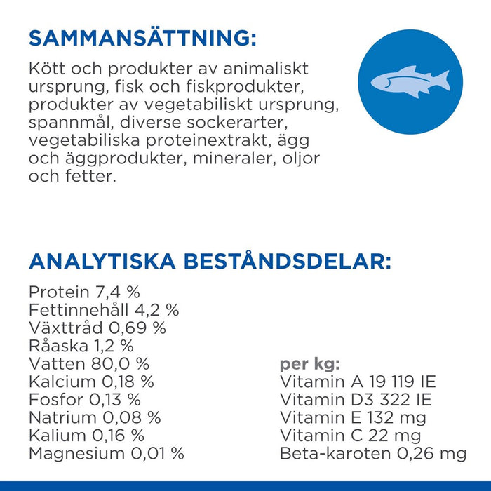 Hills - feline mature chicken & ocean fish 12x85g portionspåsar