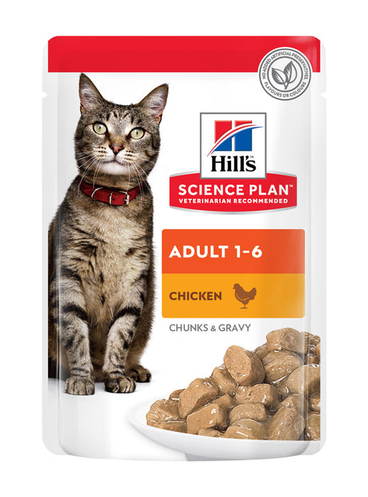 Hills - feline adult wet cat food chicken & turkey 12x85g multipack