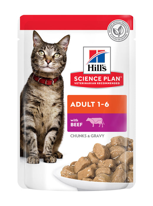 Hills - feline adult chicken beef & ocean fish 12x85g multipack