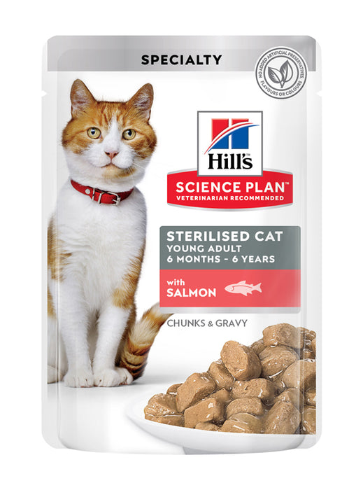 Hills - feline adult sterilised chicken fish, trout & turkey 12x85g