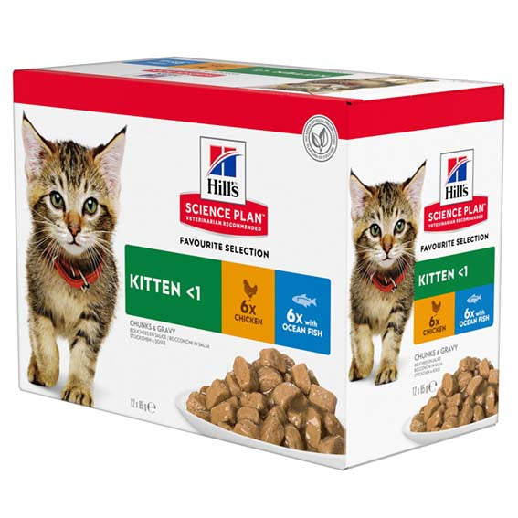 Zoolagret - hills kitten multipack chicken & ocean fish, 12x85g, multipack