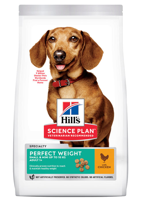 Hills - canine adult perfect weight small&mini chicken 1.5kg