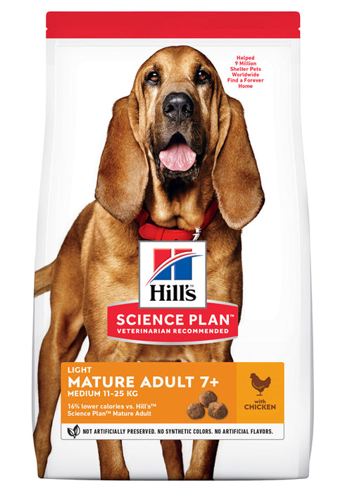 Hills - canine mature light medium chicken 2.5kg