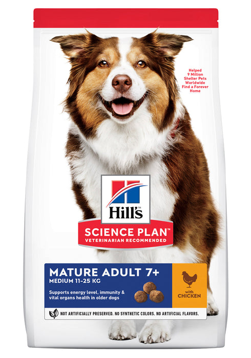 Hills - canine mature medium chicken 18kg - hundfoder